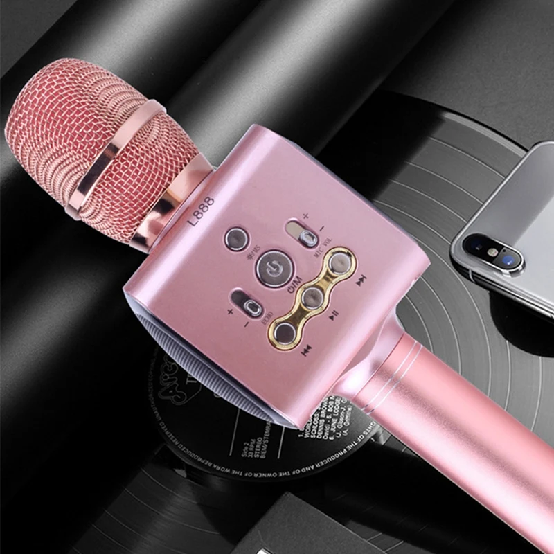 Беспроводной микрофон для караоке портативный Bluetooth мини домашний Ktv