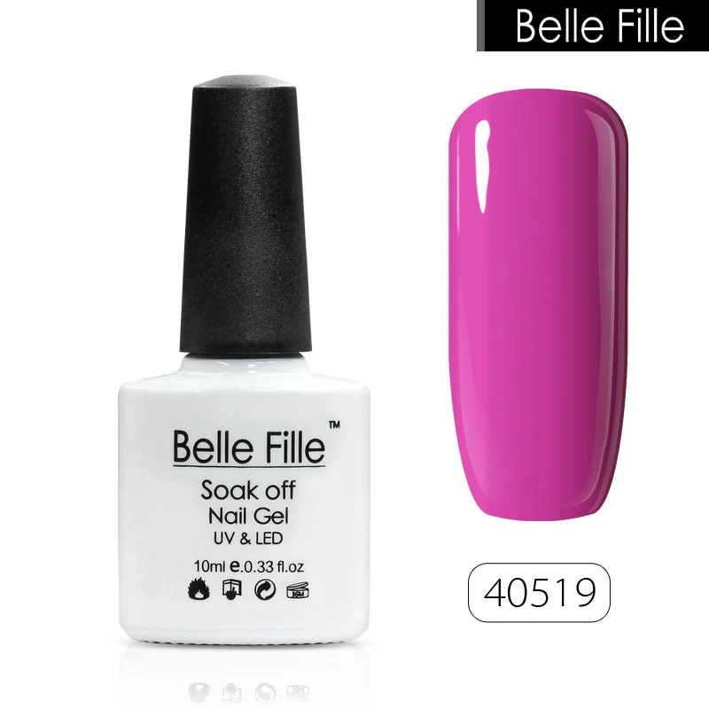 Belle Fille 10 мл УФ гель для ногтей лак новые яркие цвета Модный дизайн чистый Цвет