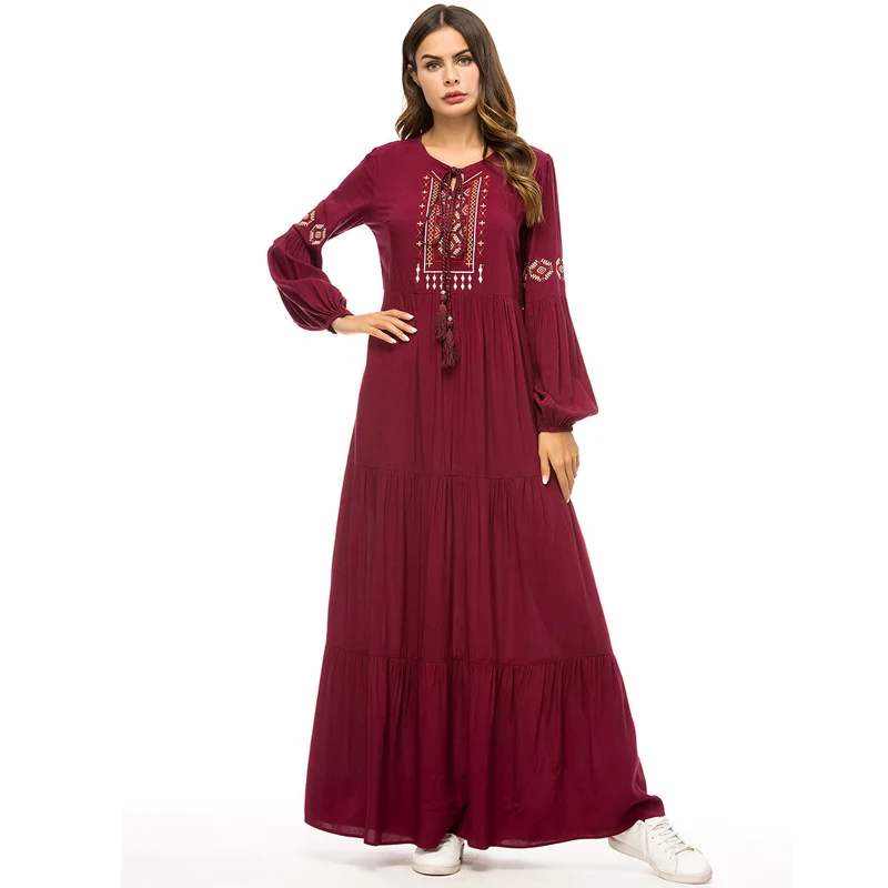 Платье-кафтан с оборками Abaya плиссированное платье из Дубая в турецком и