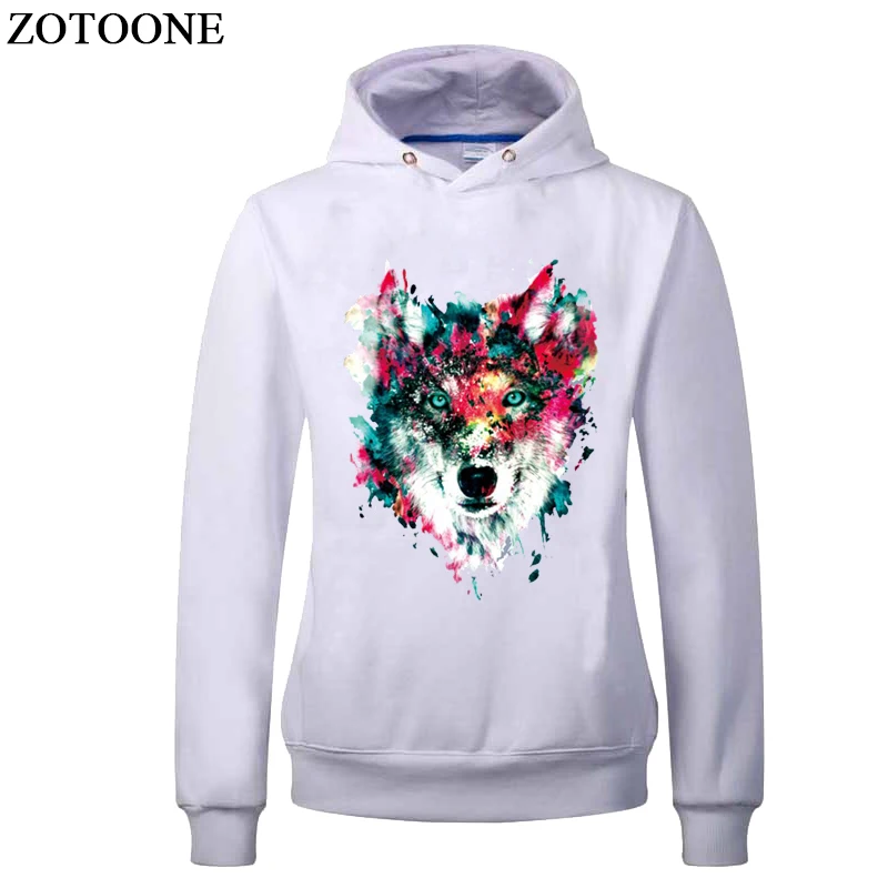 ZOTOONE многоцветные нашивки с изображением волка для одежды утюжок переноса новый