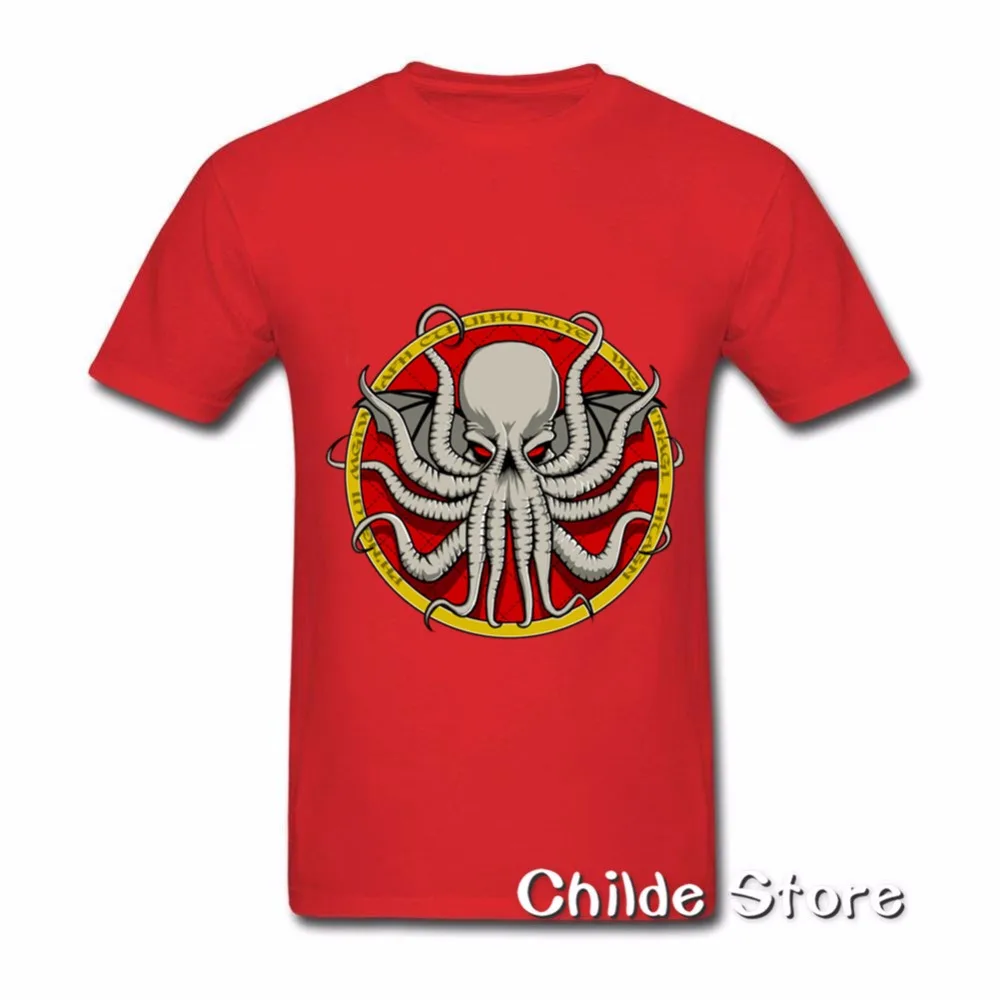 Новый фирменный дизайн креативная Мужская футболка Cthulhu Seal из мягкого хлопка с