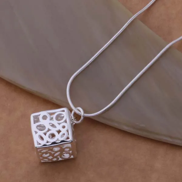 Красивое открытое ожерелье с подвеской из серебра 925 пробы модное ювелирное