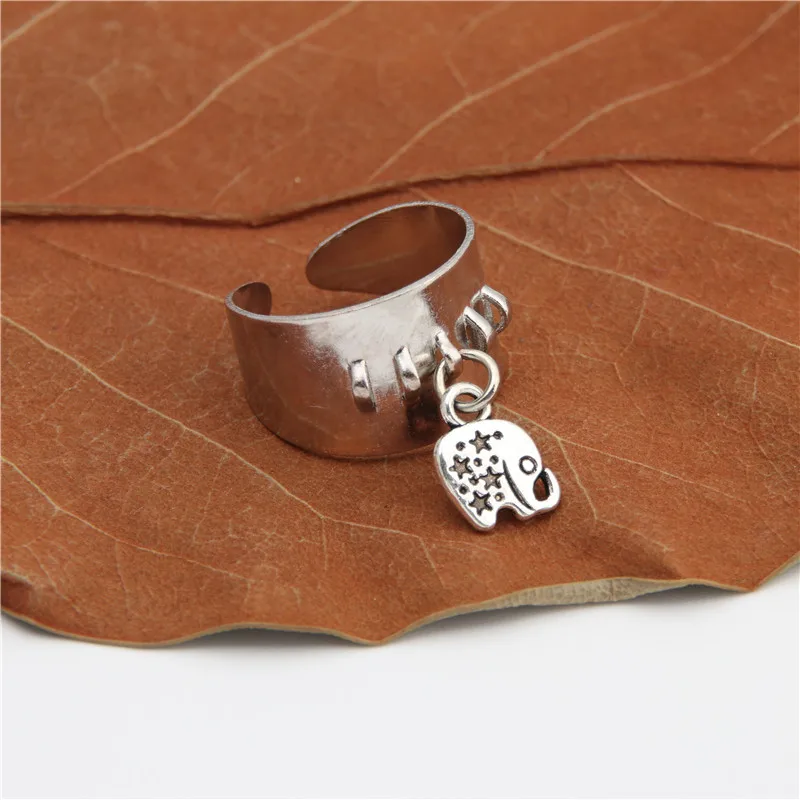 1 шт. Новое Бохо шикарное серебряное кольцо на палец с изображением слона милая