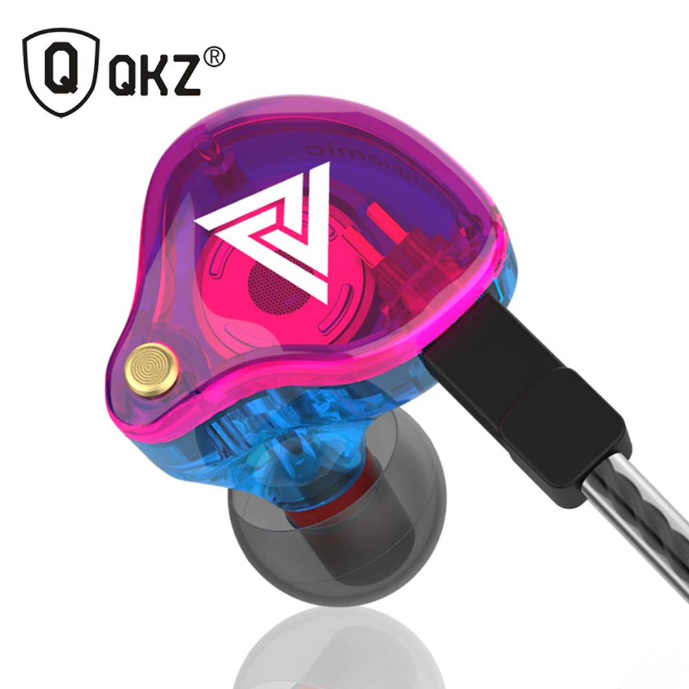 Оригинальные цветные наушники вкладыши QKZ VK4 гарнитура с Hi Fi басами