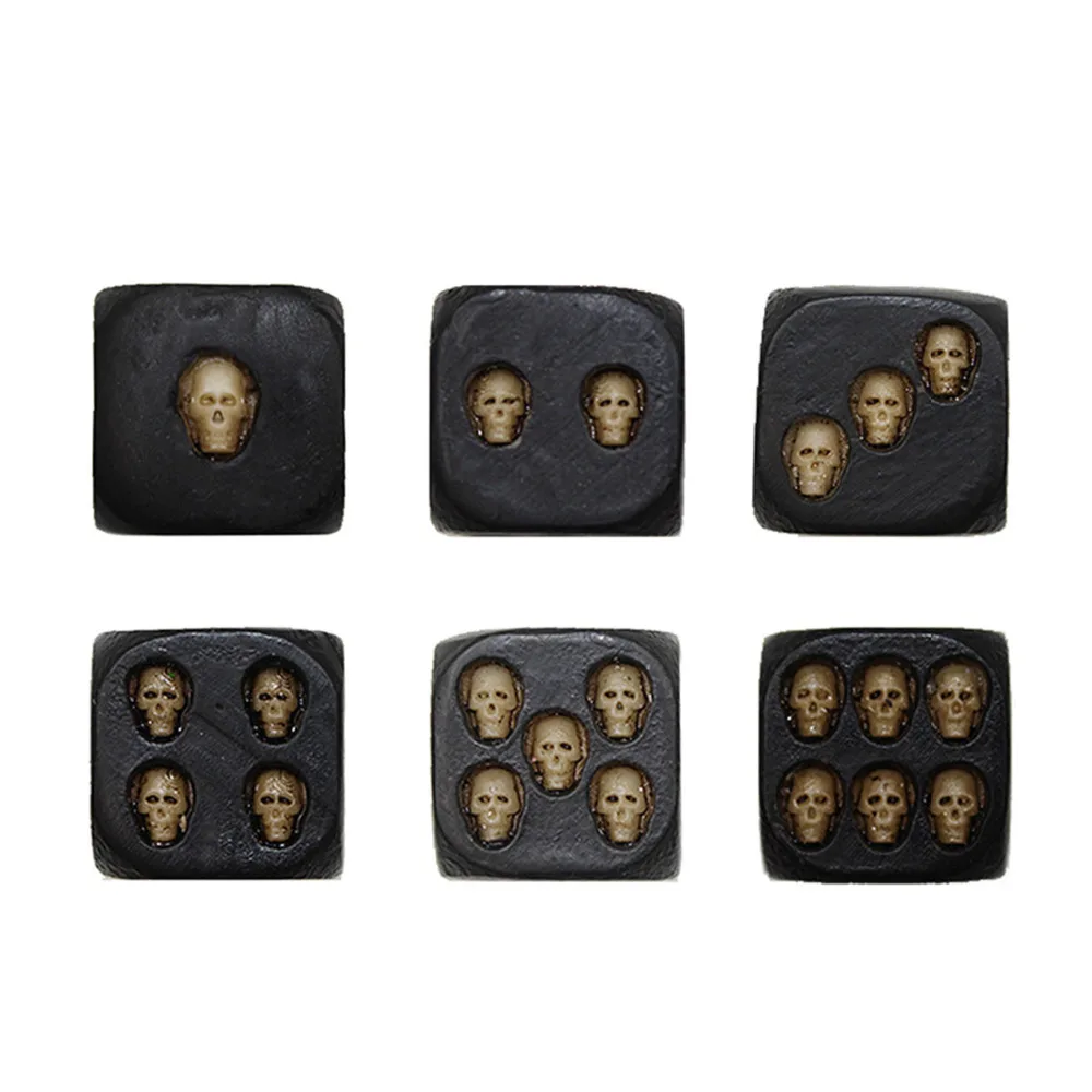 5 шт./компл. черный череп кости готические азартные игры Скелет игральные игра