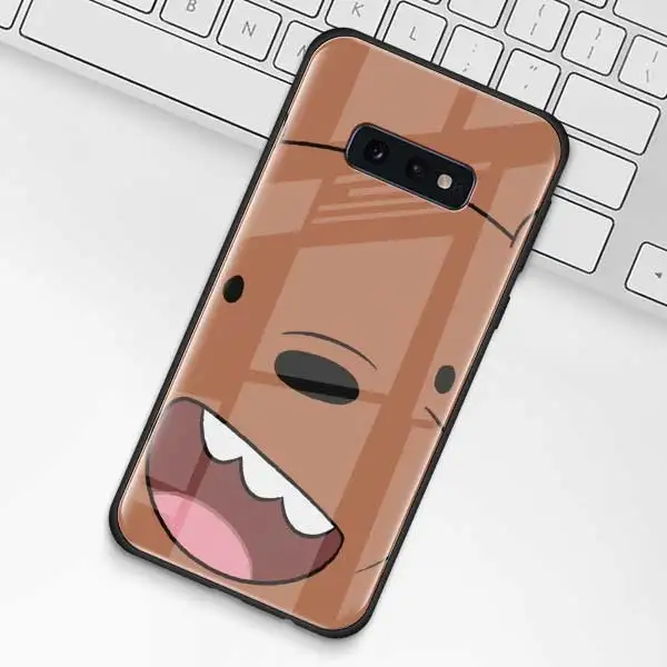 Милый чехол из закаленного стекла для samsung Galaxy S10 S10e S9 S8 S10 Plus Note 9 A50 A30 - Цвет: 009
