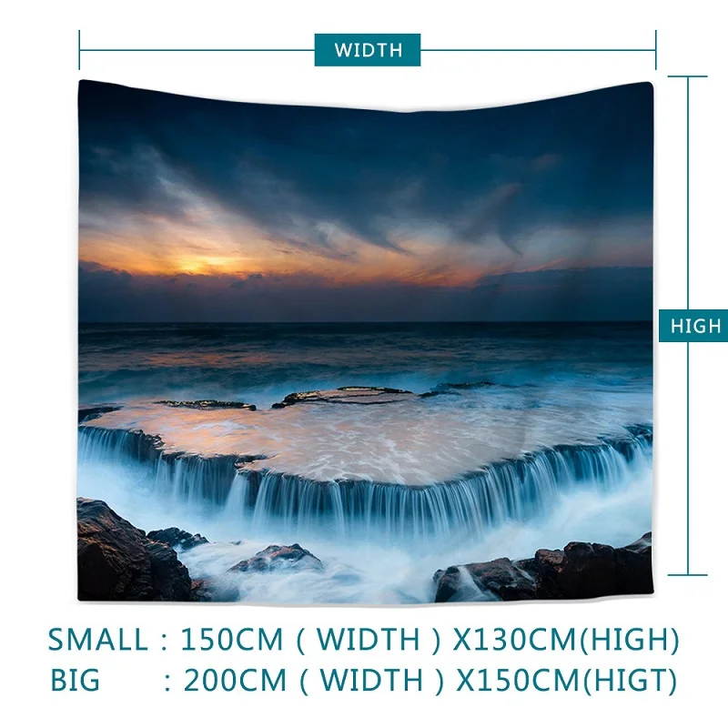 Закат лес гобелен настенный пейзаж тентуре Murale Одеяло мандалы домашнего декора