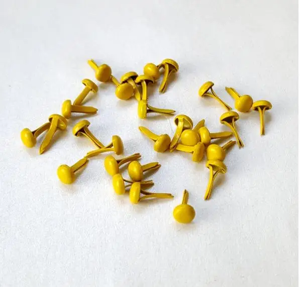 Yellow 200 шт 4,5*8 мм скрапбук металлические украшения для скрапбукинга аксессуары для скрапбукинга украшения для свадебных принадлежностей Детские куклы бумажное ремесло - Цвет: Yellow