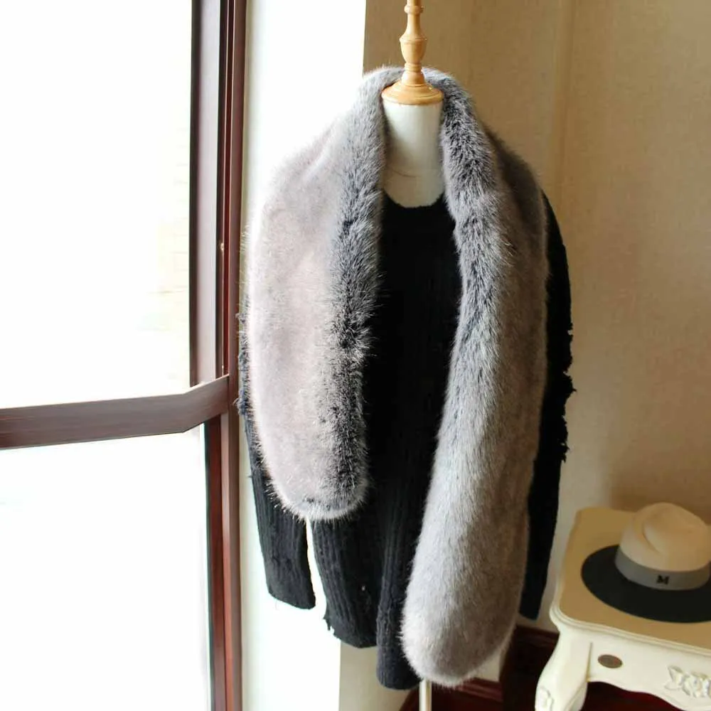 FIRSTTO стильный 7 видов цветов мохнатый искусственный Лисий мех теплый длинный шарф