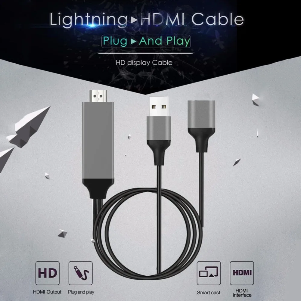 ECos Slimy tv Stick 1080 P Full HD HDMI Airplay кабель смартфон USB проводной ТВ палочки для iOS и Android