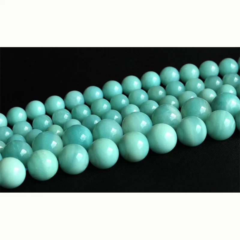 Оптовая продажа со скидкой круглые бусины из натурального амазонита 3-18 мм