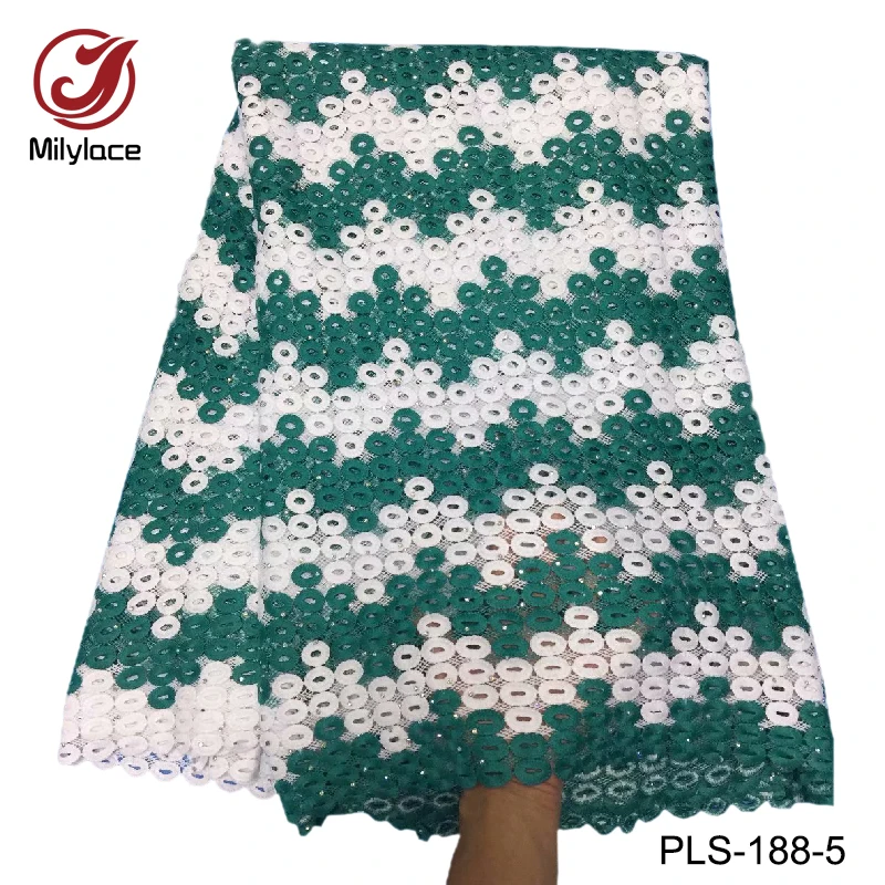 Unique design African water soluble fabric with rhinestone nice embroideryguipure lace PLS-188 | Дом и сад