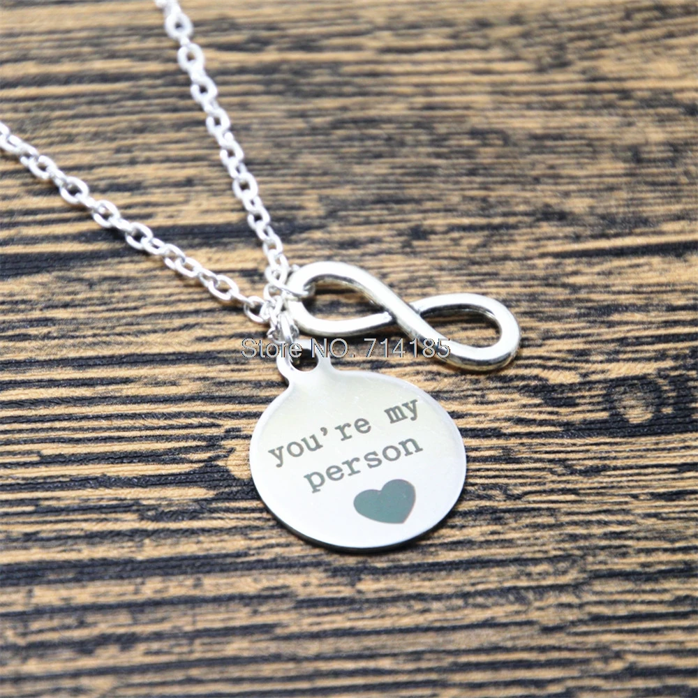 12 шт./лот You Are my person серая анатомия ожерелье сердце любви Greys|greys anatomy|love younecklace necklace