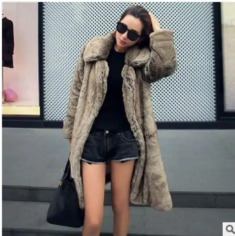 Новинка женская повседневная куртка из искусственного меха норки большой размер