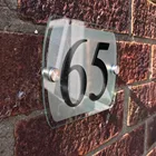 Индивидуальный матовый прямоугольник знак на дом уличная табличка дверной номер акриловый Серебряный