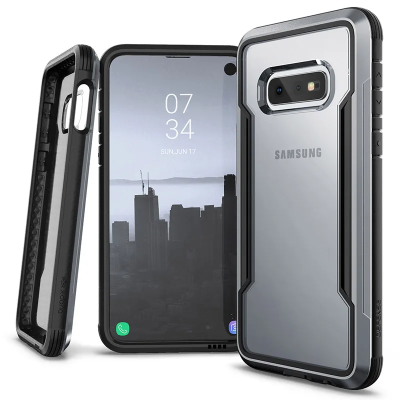 Black X-Doria Defense Shield чехол для телефона для samsung Galaxy S10e военный класс падение протестированный чехол Coque для Galaxy S10e Алюминиевый Чехол - Цвет: Black