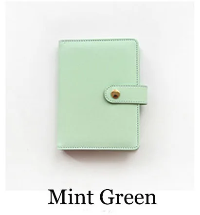 Mint Green K& Kbook KK99 Kawaii кожа Тетрадь A6 Макарон Тетрадь дневник сетки Бумага личный дневник дня школы планировщик кожа Журнал - Цвет: Mint Green