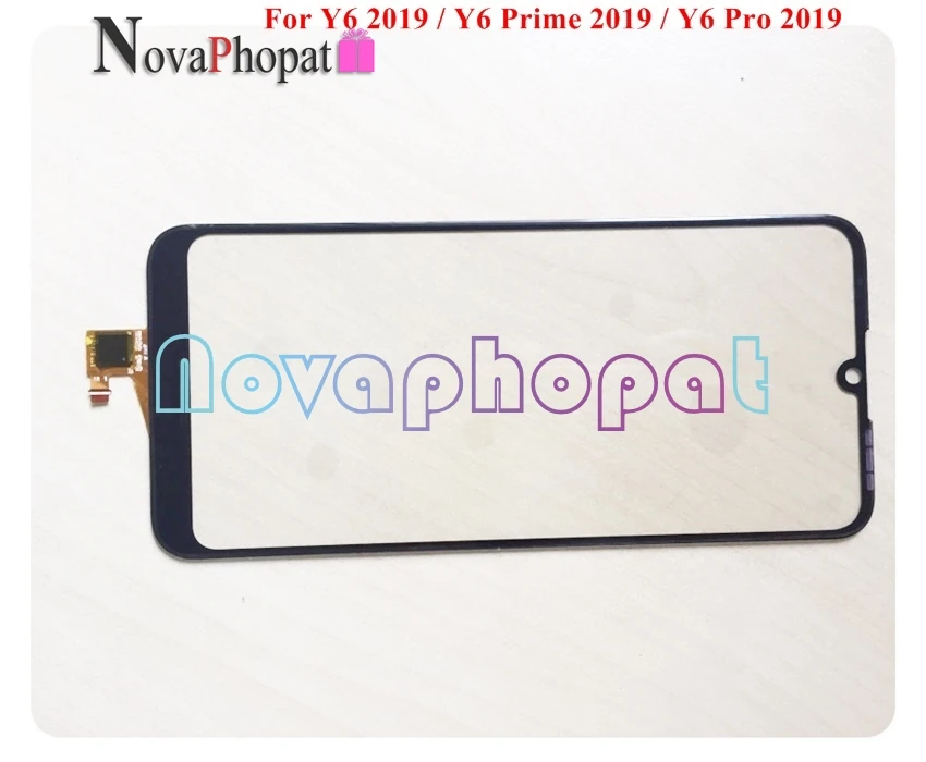 Novaphopat черный/белый датчик для Huawei Y6 2019/Y6 Prime Pro 2019 сенсорный экран дигитайзер