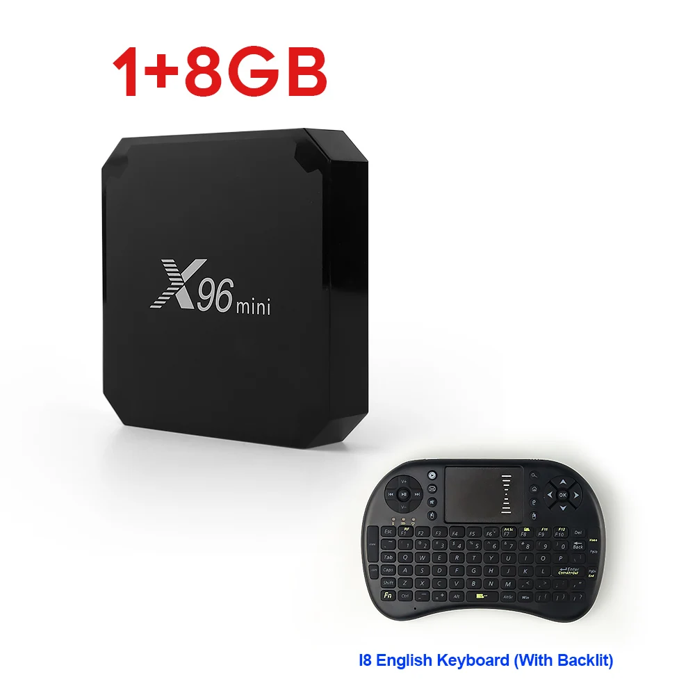 18X96Mini i8 English X96 Мини Android 7,1 2+ 16G/1+ 8G ТВ коробка Amlogic S905W Четырехъядерный 4K 100M LAN Поддержка 2,4 ГГц wifi H.265 декодер Android X96Mini Box - Цвет: 18X96Mini i8 English
