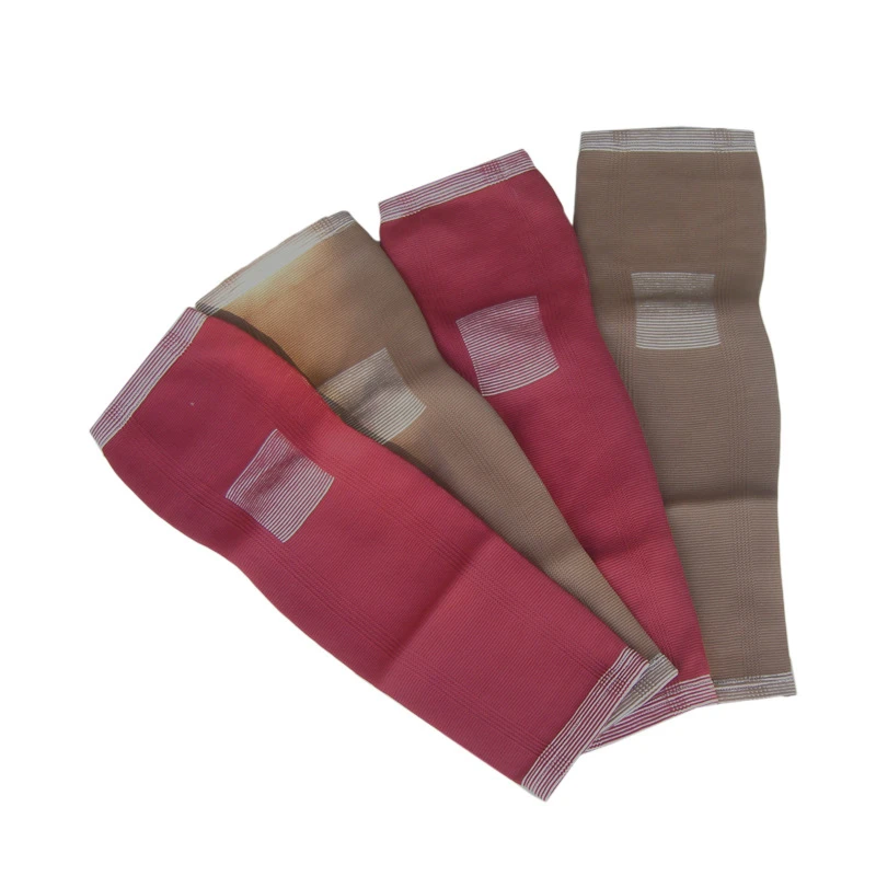 2 пары Хорошие эластичные длинные колено Поддержка рукавом ремень трикотажные