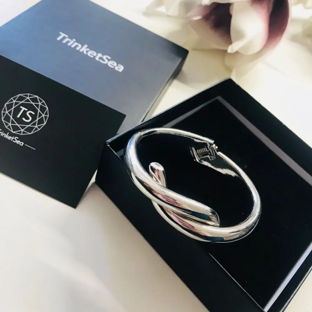 Модный trinketsea Серебряный Простой Крест Браслеты и браслеты для женщин мужчин