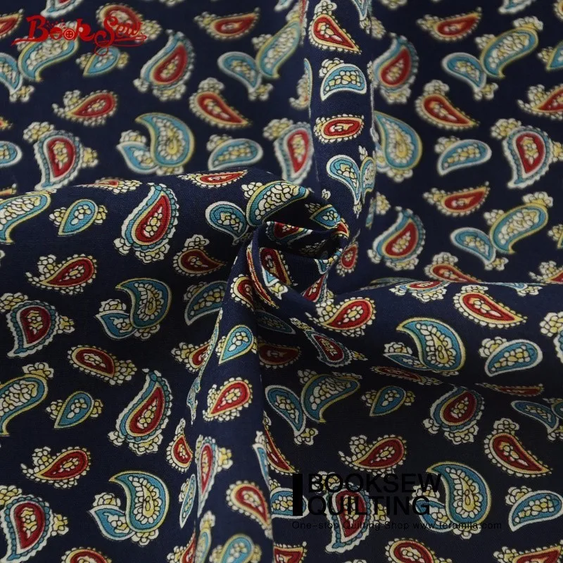 Booksew хлопок поплин Ткань Аксессуары Вышивание лоскутное платье темно-Постельные