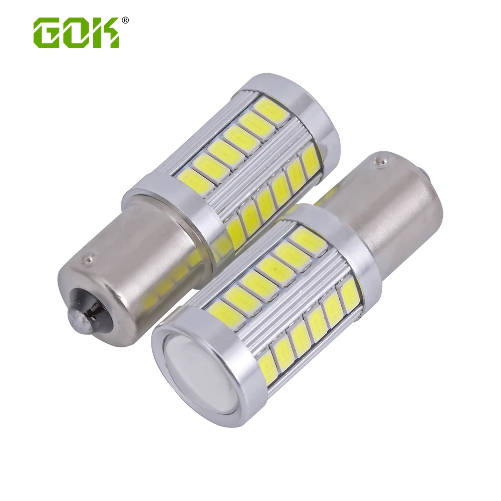 Светодиодный фонарь Ba15s 1 шт. 1156 33SMD 5630 1157 BAY15D 33 12 В с верхним объективом задний стоп