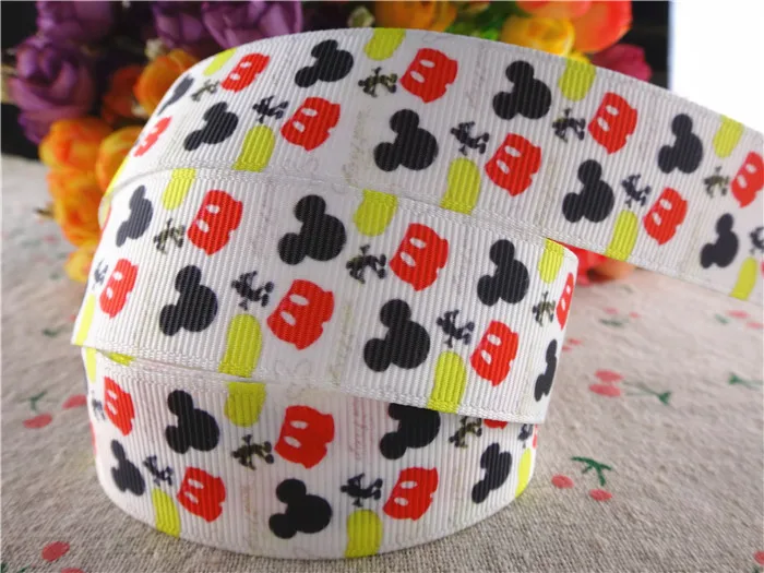 17022706 1'' 25mm 10 yards cartoon printed grosgrain ribbons ribbon diy handmade accessories | Дом и сад
