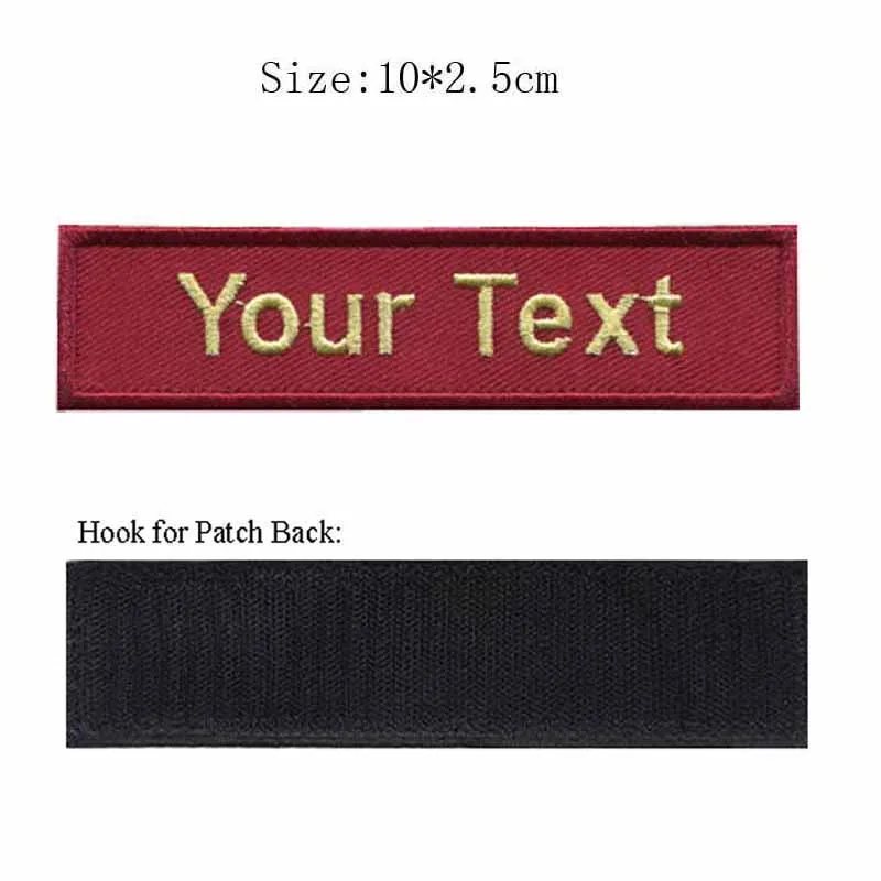 Hook patch 13 4 дюйма широкий вышитый крючок нашивки на заказ ваша заплатка с текстом 16 цветов выбор левой груди сумка армейская версия - Цвет: Hook patch 13