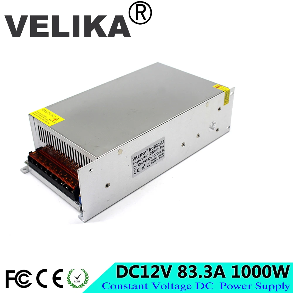 AC110 220V к DC 12V трансформатор напряжения 83.3A 1000W Импульсный выключатель питания для