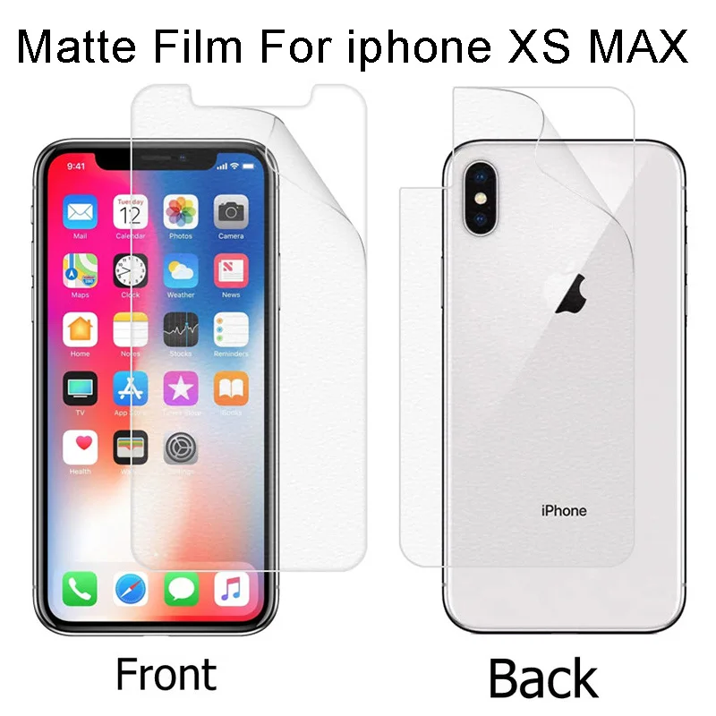 Передняя + задняя глянцевая пленка для Apple Iphone XS max XR A1921 A1920 A1984 матовая