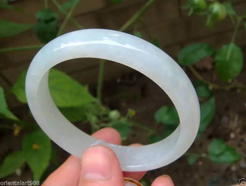 100% Natural Untreated Icy Jadeite Emerald Jade Bangle Bracelet 57-60MM | Украшения и аксессуары