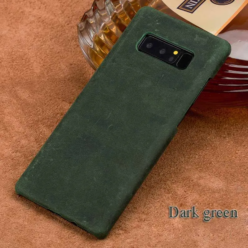 Модная кожаная ретро кожа crazy horse для Samsung Note 8 S9 Plus c8 s7 dege ручная работа под заказ