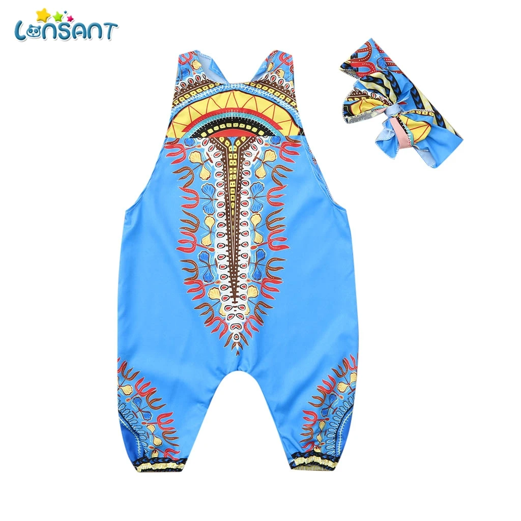 LONSANT Summer Cute Kid Rompers Toddler Kids Baby Boy Girl Sleeveless Romper Jumper Jumpsuit Casual Outfit Clothes N30 | Детская одежда