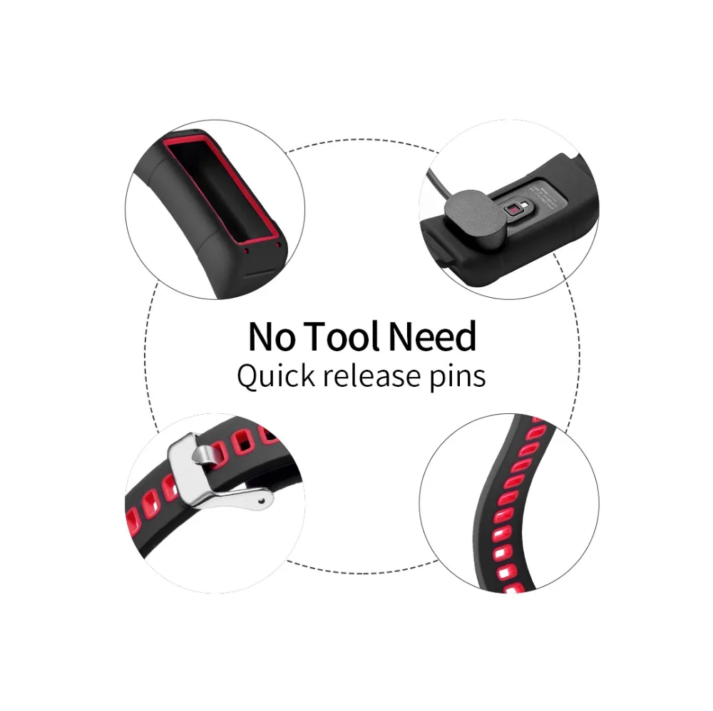 Силиконовый ремешок Для Amazfit Cor 2 Band A1712 браслет браслет регулируемый размер Запасной браслет Амазфит Бэнд 2 аксессуары