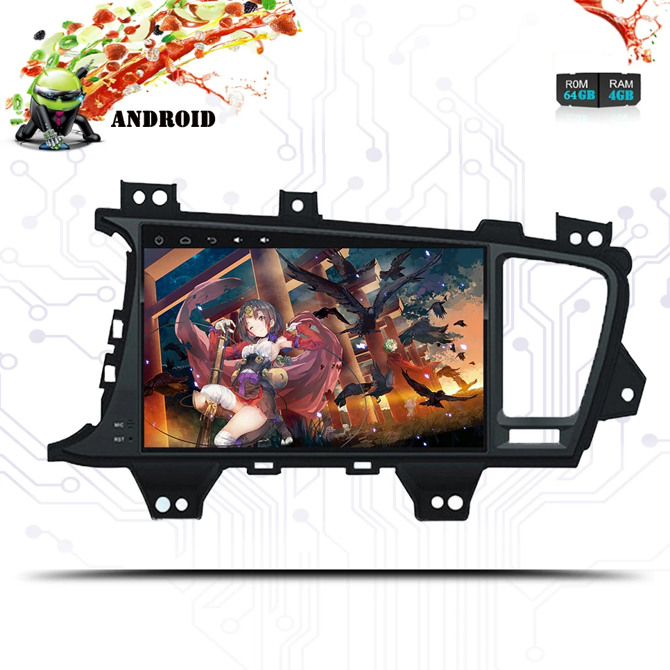 9'' Car dvd android 9.0 for Kia K5 Optima 2011 2012 13 2014 autoradio 4G 64G ROM GPS navigation auto radio multimedia System |