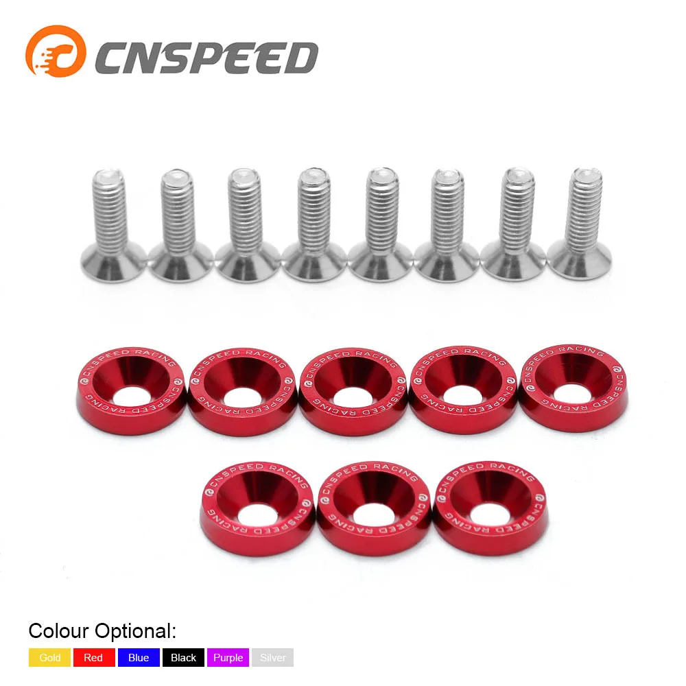 Алюминиевые шурупы CNSPEED Fender шайбы и болты 6 мм для Honda Civic Integra RSX EK EG DC 8 шт./компл.