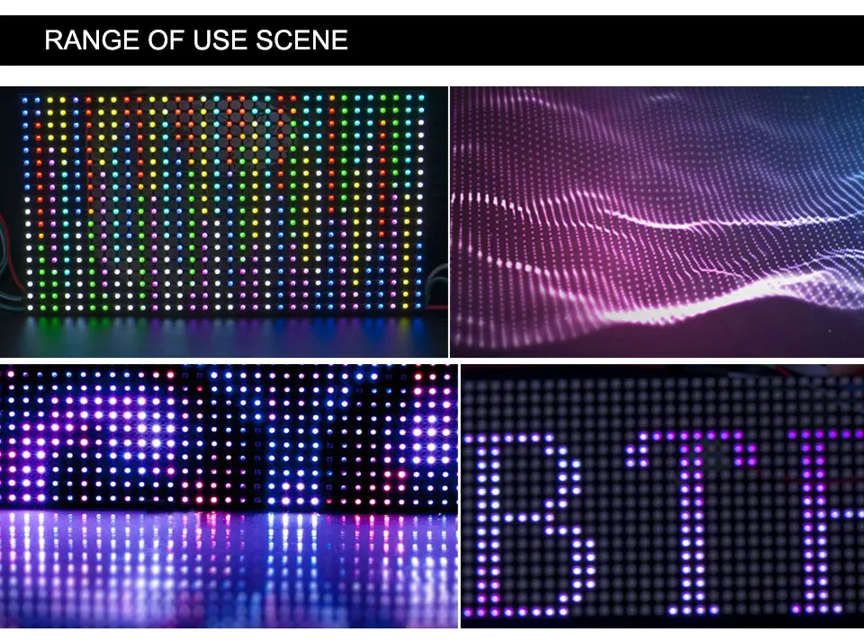 WS2812B мини RGB матричная панель 18x32 576 пикселей цифровой экран высокой плотности индивидуально адресуемый полный цвет мечты DC5V