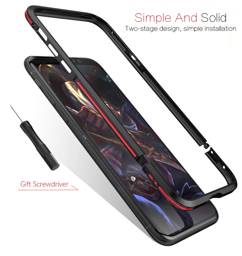Металлический бампер чехол для телефона iphone X XR XS Max авиационный алюминиевый