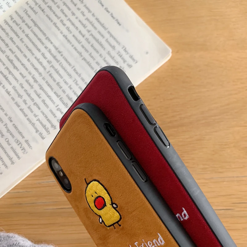GlamPhone чехол с вышивкой хороший друг чехол для телефона для iPhone XS Max XR XS 8 8plus 7 7plus 6/6S Plus стильная мягкая задняя крышка из ТПУ