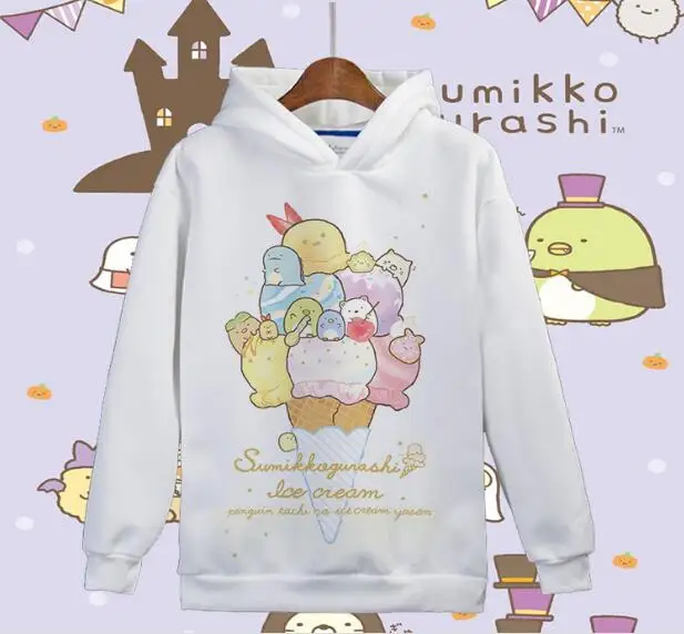 Sumikko gurashi/семейная осенне зимняя толстовка с капюшоном для мамы женские и мужские