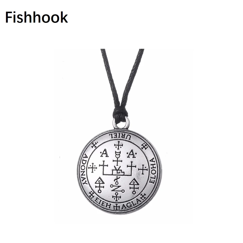 Fishhook Wicca ожерелье Античный Готический сигил Archangel Uriel цепь талисман амулет ангел