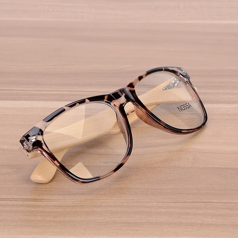 NOSSA бамбуковые винтажные очки ручной работы с заклепками в оправе для мужчин и