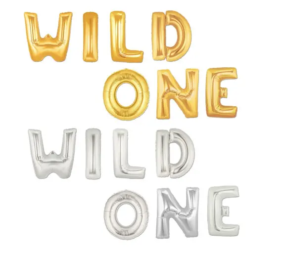 Chicinlife 16 дюймовые шары из фольги в виде букв Wild One декор для дня рождения буквы