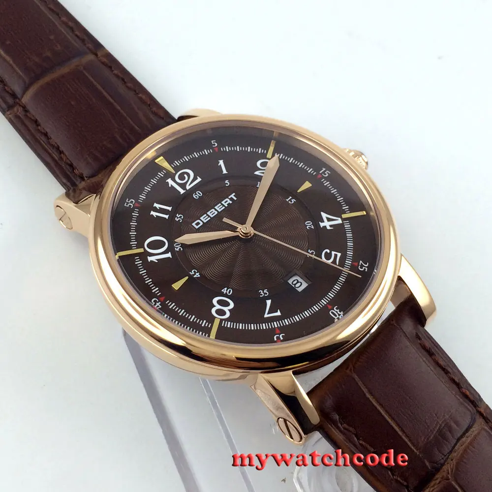 Часы мужские автоматические с покрытием из розового золота 43 мм | Наручные часы