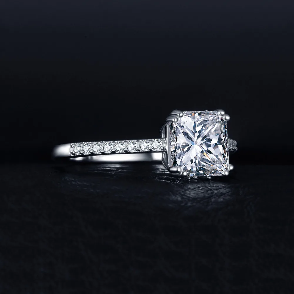 JewelryPalace 1.5ct Принцесса Cut Цирконий Юбилей Свадьба 925 серебряный перстень для Для