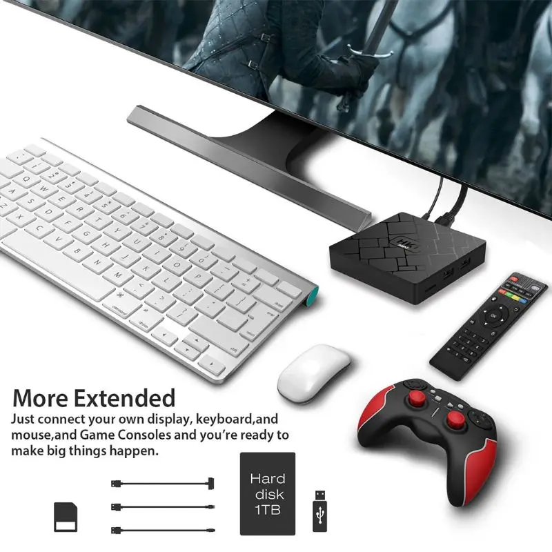

1Set HK1 MINI Android 8.1 RK3229 2GB+16GB Smart TV Box Quad Core 4K WiFi Video Movie Media Player Set Top Box Device