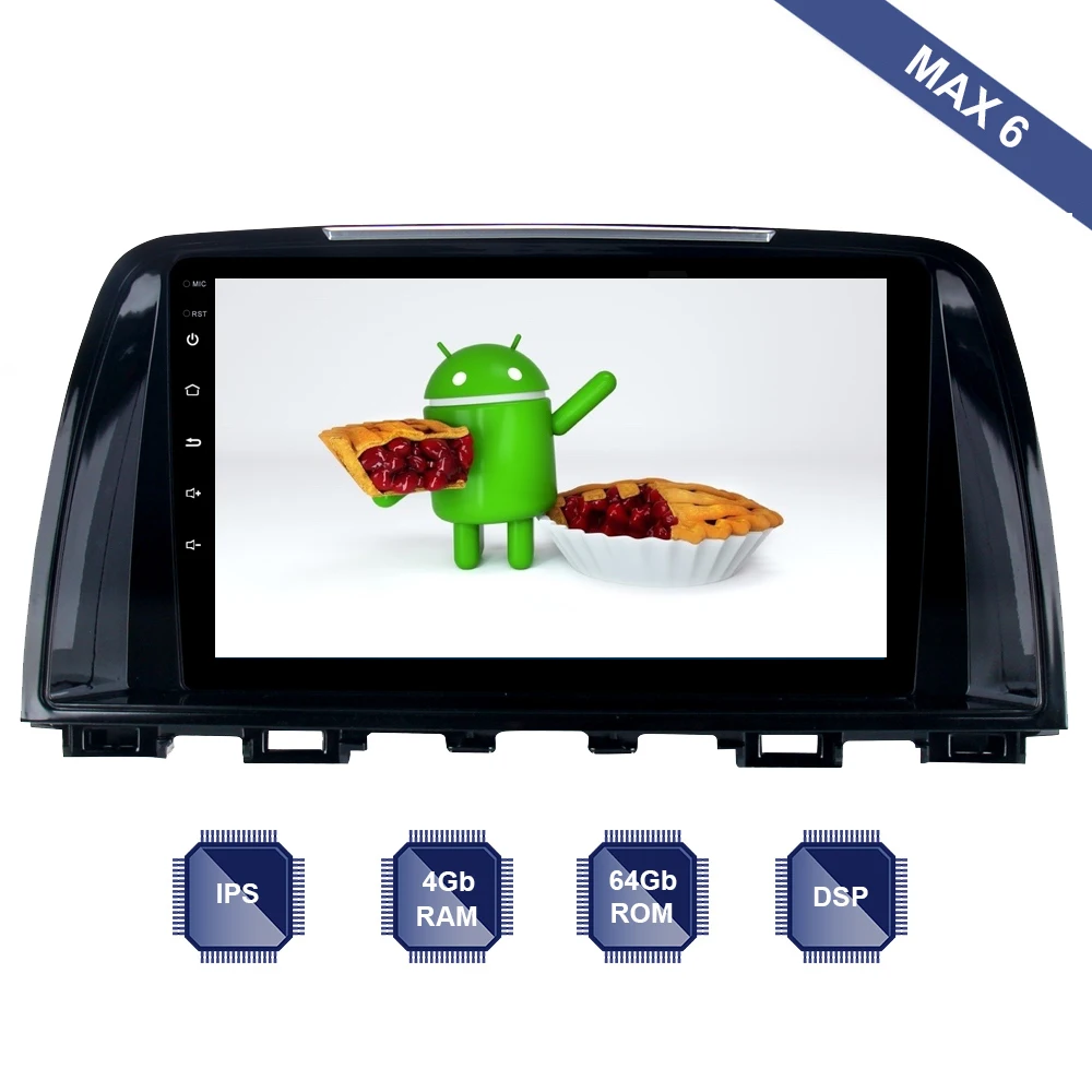 Android 10 автомобильное радио 2 Din GPS Navi для Mazda 6 Atenza 2013 2014 2015 2016 PX6 DSP 2.5D IPS экран 4 Гб + 64