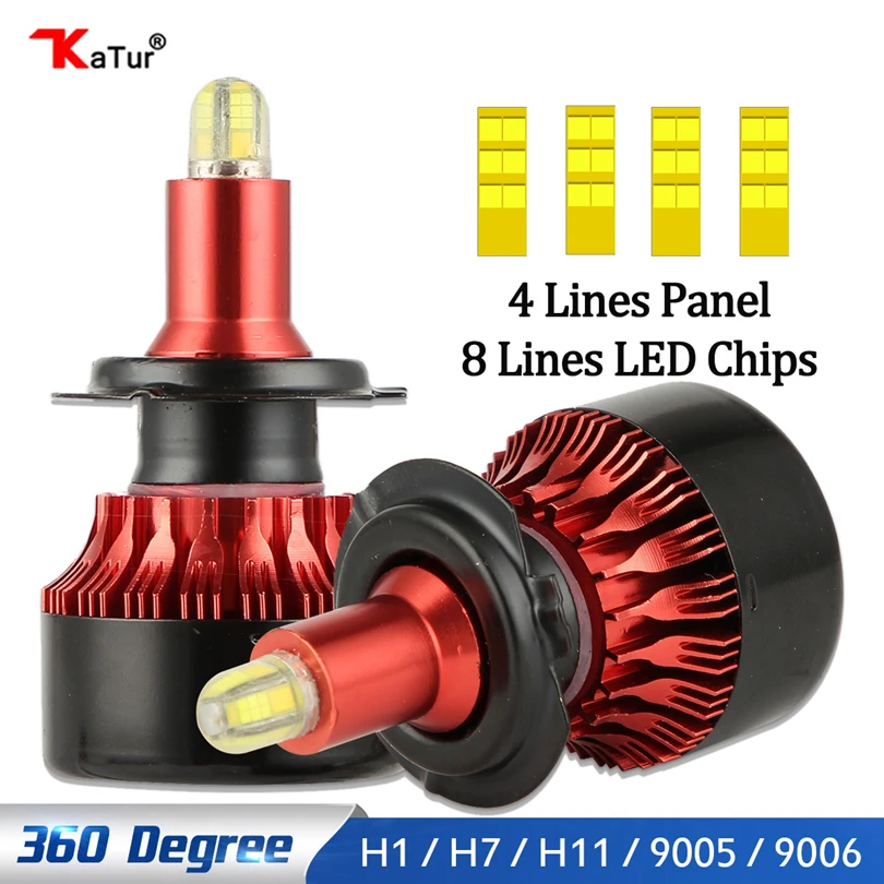 Katur 8 сторона CSP 14000LM H8 H11 противотуманные фары H7 светодиодные HB3 9005 H1 Автомобильные