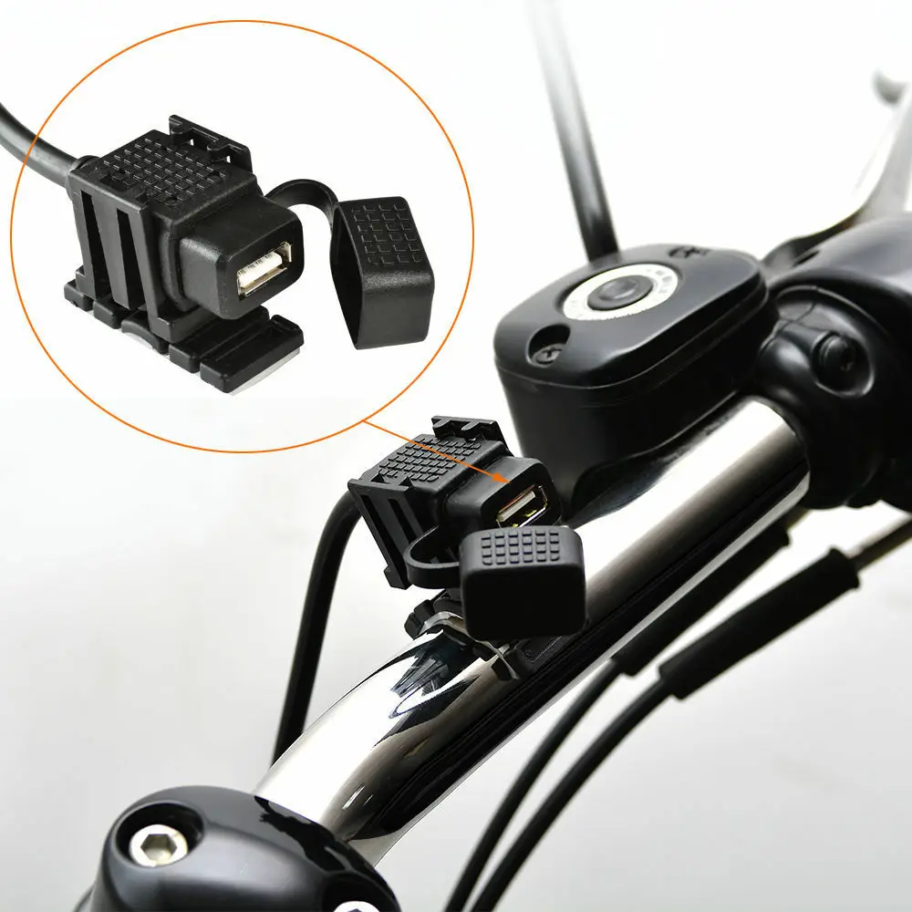 12v мотоцикл водонепроницаемый USB зарядное устройство розетка адаптер